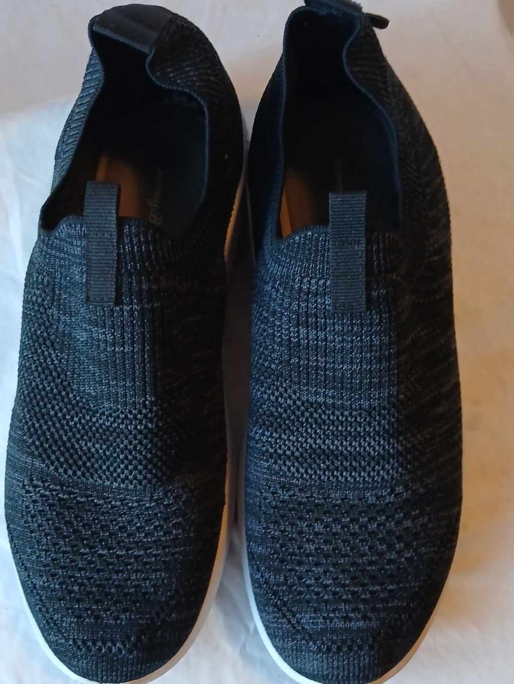 Tommy Bahama Black Knit Slip-On Sneakers